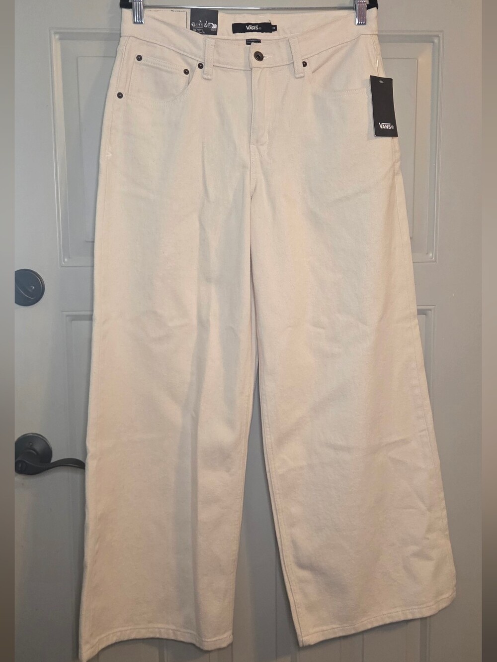 NWT Vans - Women's Wide Leg Extra Baggy Jeans in Creamy Off-White